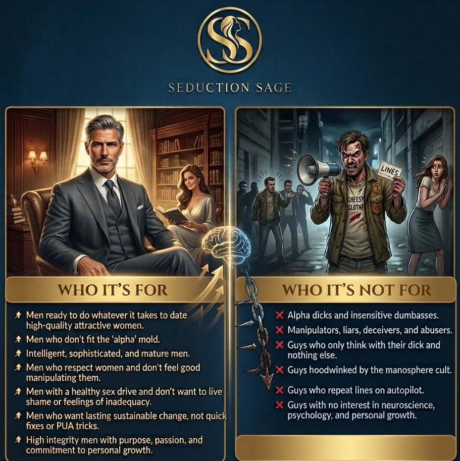 Who Seduction Sage is for: intelligent men seeking authentic dating success